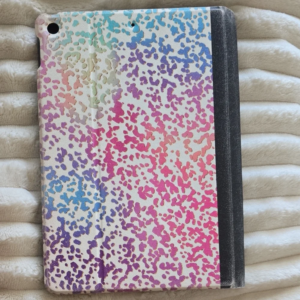 Composition Book Tablet Cover in Rainbow Speckle for Apple - 10.2-Inch iPad